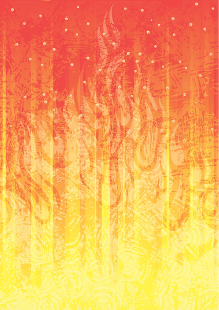 Fire background vector art illustration