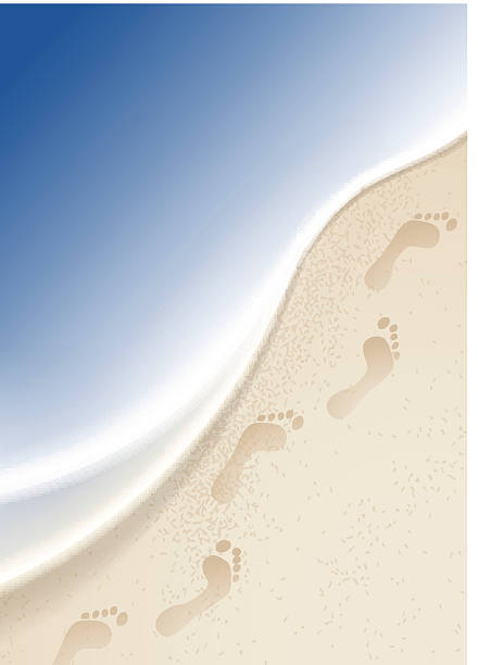 Footprints In The Sand Illustrations, Royalty-Free Vector Graphics ...
