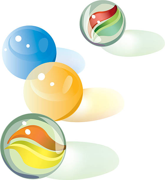 Four marbles.eps vector art illustration