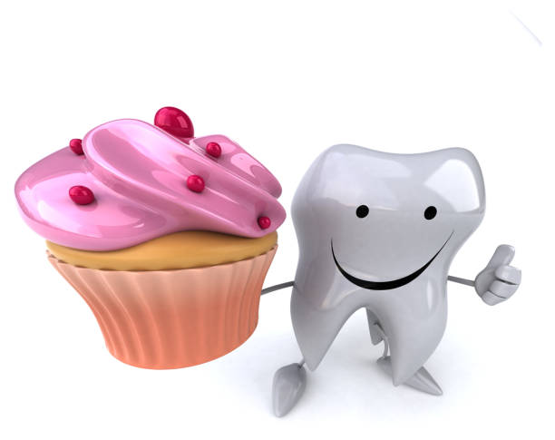 24 Edible cake toppers decorations Dentist Dental teeth ND1 clip art cartoon 