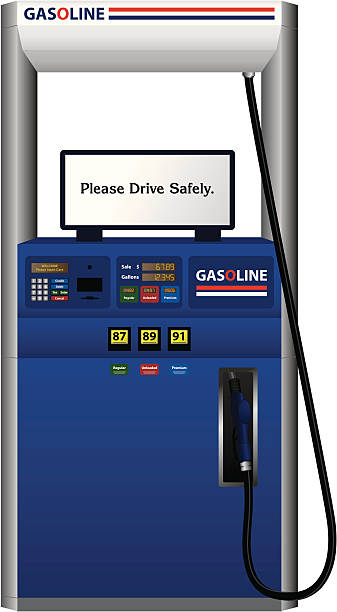 Gas/Fuel Pump "Generic gas/fuel pump from a gas station. Includes an AI8 EPS (fully scaleable, no strokes) and a high resolution JPEG." gas pump stock illustrations
