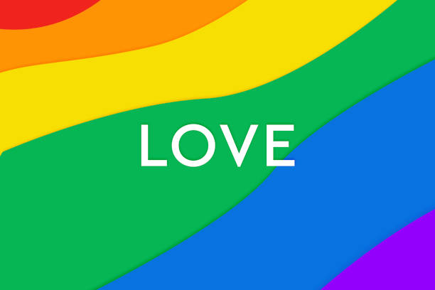 LGBTQI Gay Pride community. Multicolored rainbow flag Love. LGBTQI Gay Pride community. Multicolored rainbow flag symbol of gay pride. Background, high resolution poster nyc pride parade stock illustrations