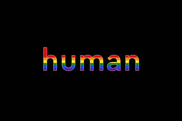 LGBTQI Gay Pride community. Multicolored rainbow flag Human. LGBTQI Gay Pride community. Multicolored rainbow flag symbol of gay pride. Background, high resolution poster nyc pride parade stock illustrations