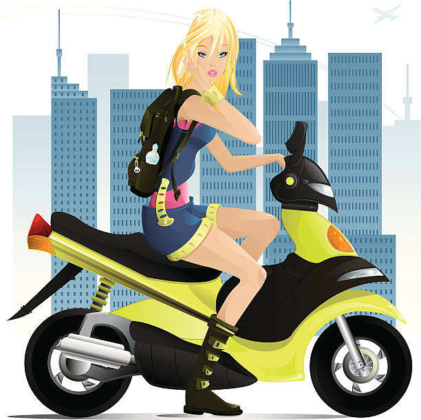 Download Motorcycle Women Backgrounds Illustrations, Royalty-Free Vector Graphics & Clip Art - iStock