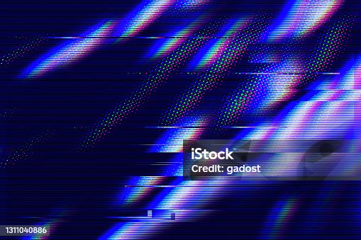 istock Glitch interlaced textured futuristic background 1311040886