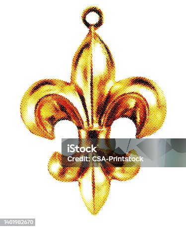 istock Gold Fleur de Lis 1401982670