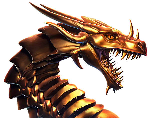 ilustrações de stock, clip art, desenhos animados e ícones de dragão dourado - dragões olho