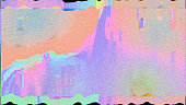 istock Gradient with noise glitch wallpaper. 1395058090