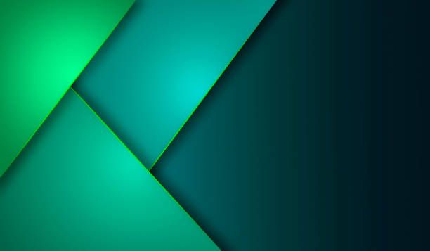Green turquoise and Blue background overlap layer on dark space for background design Green turquoise and Blue background overlap layer on dark space for background design green background stock illustrations