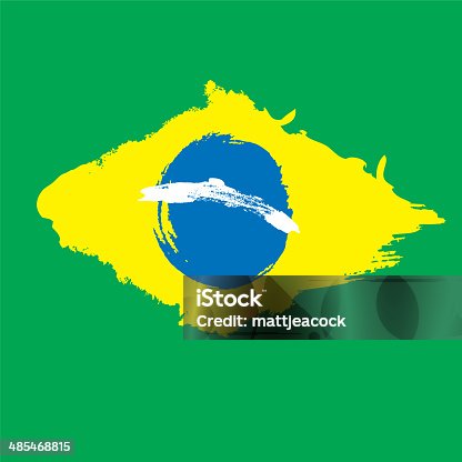 istock Grunge Brazil flag 485468815