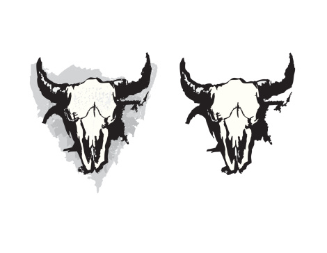 Grunge Buffalo Skull