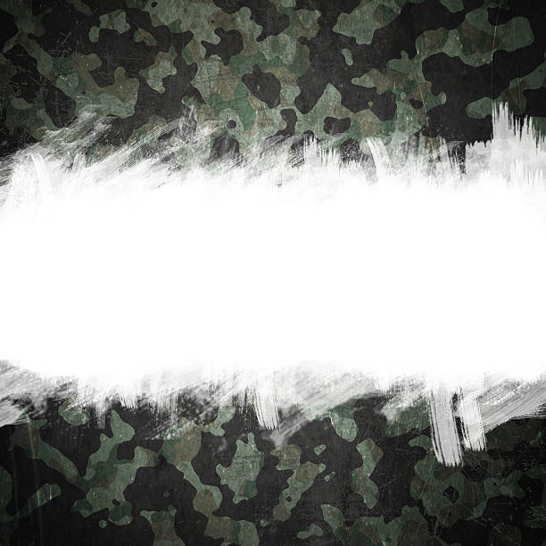 grunge military camouflage background with space for text - 卡其 幅插畫檔、美工圖案、卡通及圖標