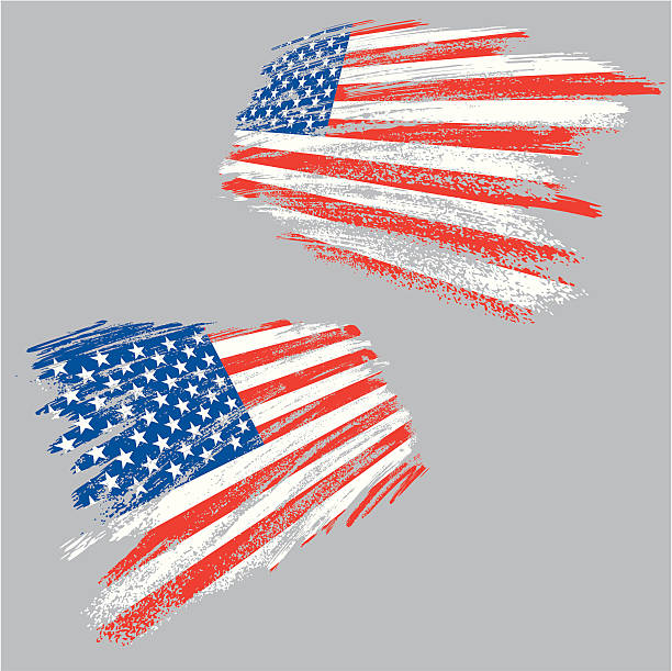 Vertical Distressed American Flag Svg Free - Layered SVG Cut File