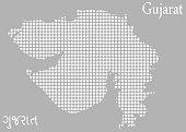 istock Gujarat (India) Map  doted type High Quality 849790840