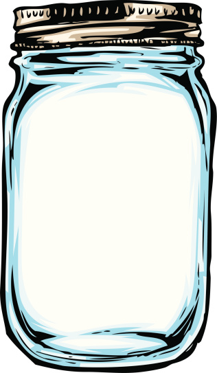 hand drawn mason jar
