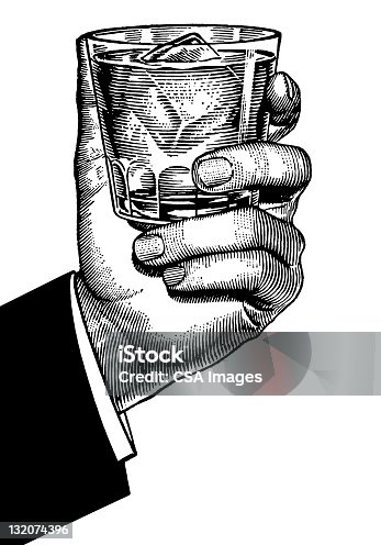 istock Hand Holding Low ball Glass 132074396