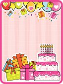 Vector of Happy birthday card. Empty space for edit info.