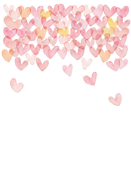 Heart background illustration Heart background illustration painted in watercolor hf7 stock illustrations