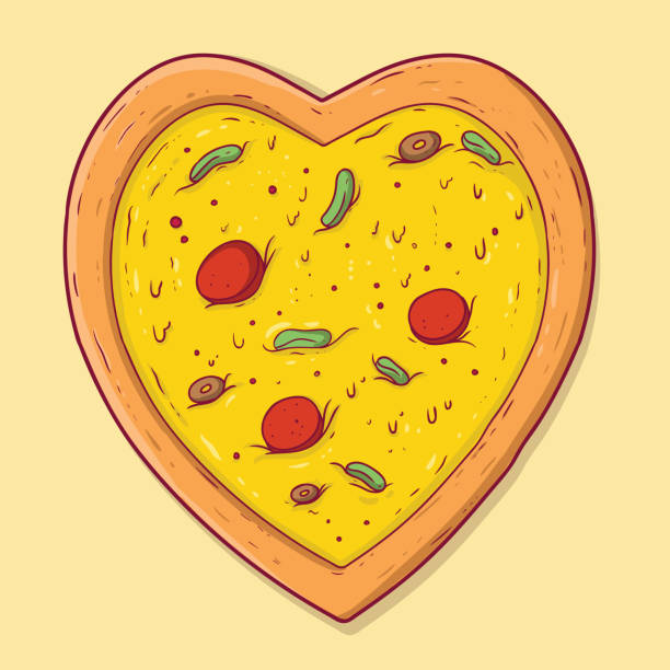 Top 60 Heart Shaped Pizza Clip Art, Vector Graphics and ...