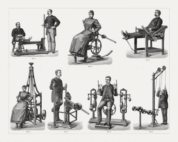 歷史設備為支援補救體操, 出版了1897 - 歷史 插圖 幅插畫檔、美工圖案、卡通及圖標