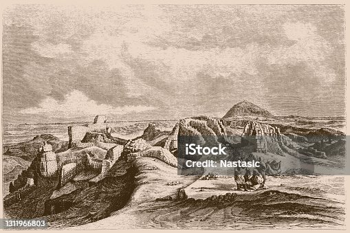 istock Historical view of the ruins of the archaeological site of Medinet Madi, El Fayyum, Egypt 1311966803
