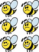 cartoon honey bees
