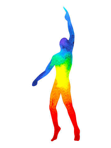 Human Raise Hand Up Power Energy Pose Abstract Rainbow   Human Raise Hand Up Power Energy Pose Abstract Rainbow
