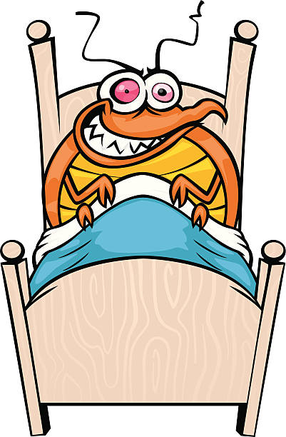 hungry bed bug hungry looking bed bug bed bug animation  stock illustrations