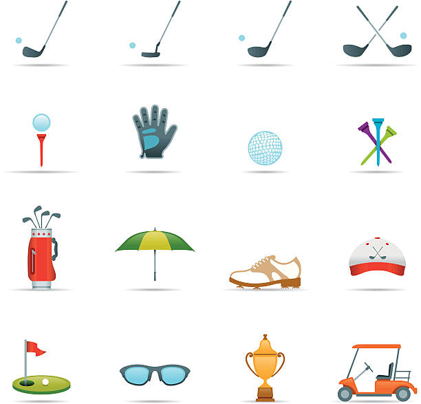 アイコンセット、ゴルフの色 - ゴルフ　服装点のイラスト素材／クリップアート素材／マンガ素材／アイコン素材