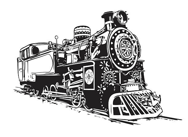 Illustration of an old indian train vector art illustration