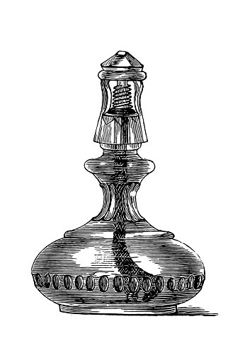 Illustration of a incandescent coil platinum lamp