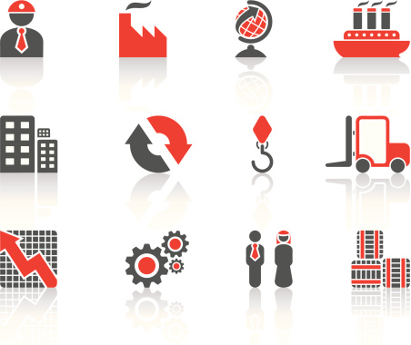 Industry Icons Stock Illustration - Download Image Now - iStock