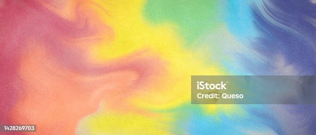 istock Iridescent marbled background illustration banner with rough texture, stylish template with colorful particle curves 1428269703