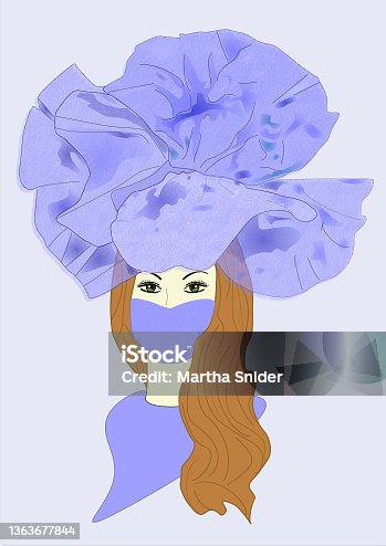 istock Izzy's Derby Day Hat and Mask 1363677844