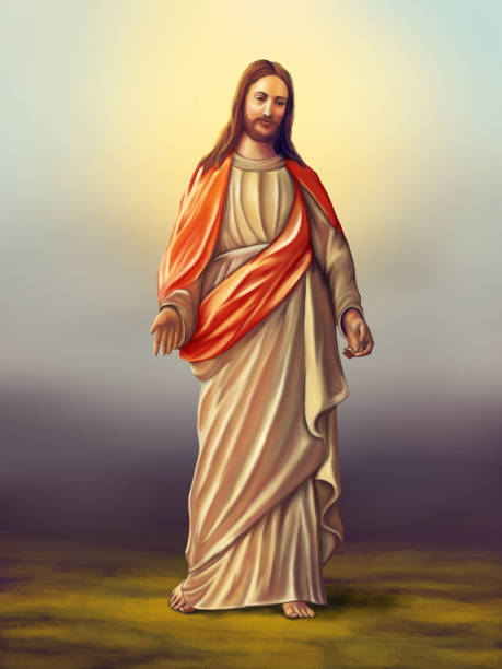 Jesus Christ Jesus Christ of Nazareth. Original digital illustration. jesus christ stock illustrations