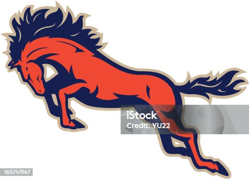 istock Jumping horse mascot 165741967