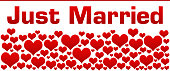 istock Just Married Romantic Red Hearts Background Text 1336247823