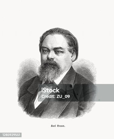 istock Karl Braun (1822-1893), German politician , wood engraving, published in 1893 1285929551