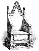 istock King Edward's Coronation Chair with the Stone of Scone - 19th Century 1365918761