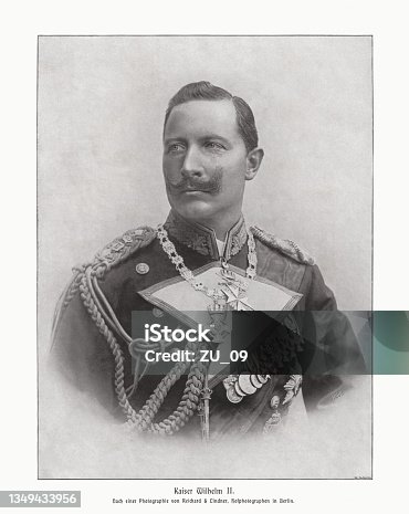 istock Last German Emperor Wilhelm II (1859-1941), halftone print, published 1900 1349433956