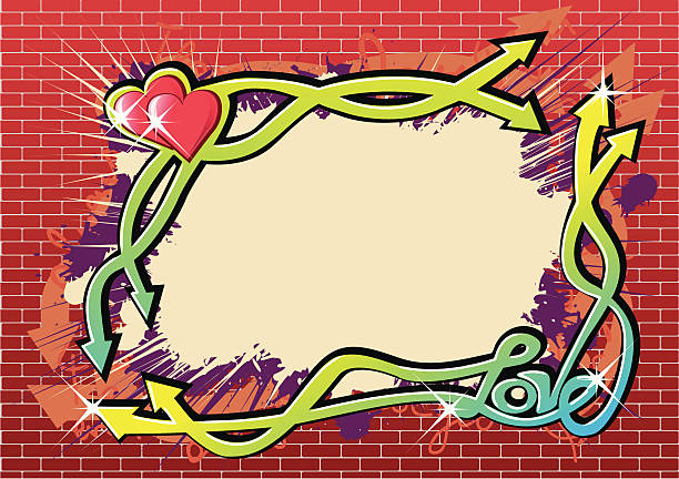 Love Graffiti vector art illustration