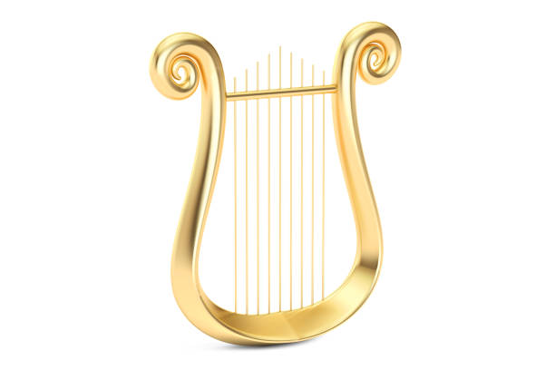 lyre-3d-rendering-isolated-on-white-background-illustration-id641308664