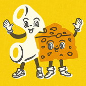 istock Macaroni and Cheese Characters 1328217518