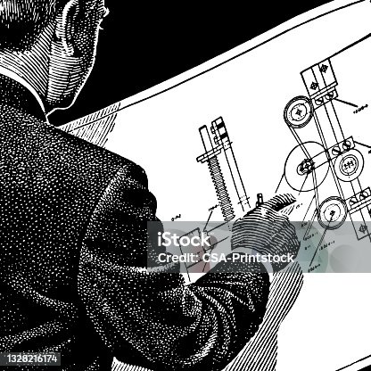 istock Man Looking at Blueprints 1328216174