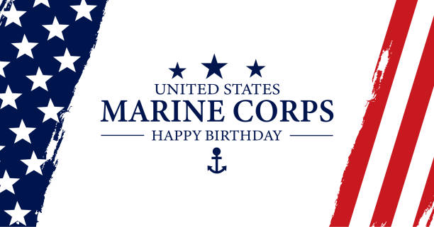 US Marine Corps Birthday Background US Marine Corps Birthday Background marine corps birthday stock illustrations