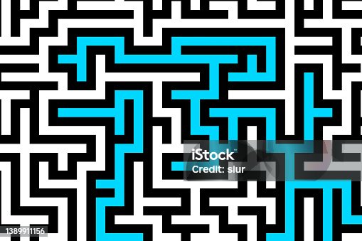 istock Maze design background 1389911156