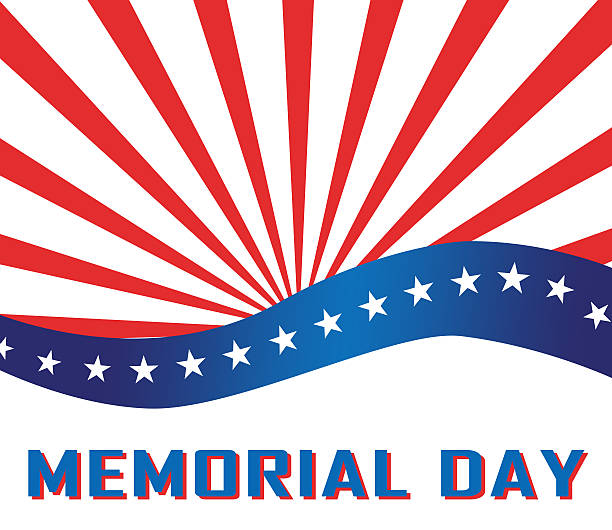 Memorial Day art with stars background Memorial Day art with stars background memorial day background stock illustrations
