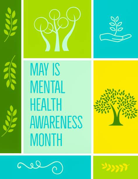 Mental Health awareness month Illustration for mental health awareness month mental health awareness stock illustrations