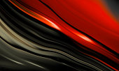 istock Metallic abstract wavy liquid background. Luxury red black frame layout design tech innovation. 1386714675