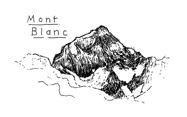 ilustrações de stock, clip art, desenhos animados e ícones de mont blanc - mont blanc